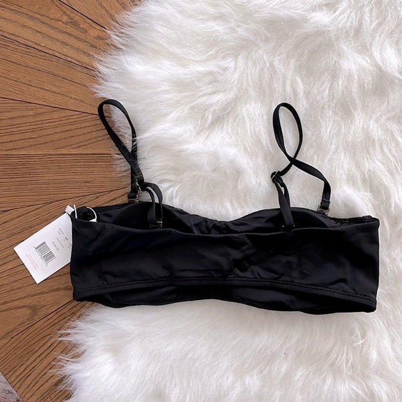 Andie Swim Rio Convertible Bikini Bandeau Swim Top Size M Black - Picture 6 of 8